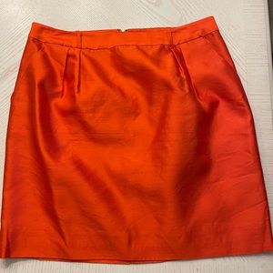 Kate Spade Silk / Cotton mix orange mini skirt - Size 10